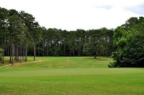 View of a green from the Deer Haven Golf Club at Roland Cooper State Park