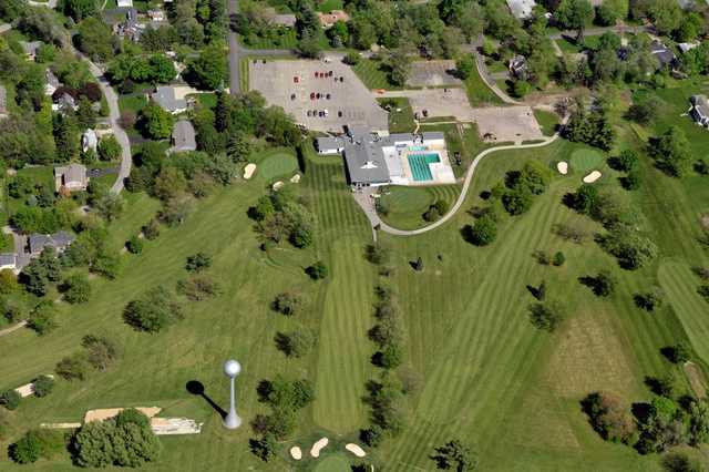 Aerial view from Edgewood Golf and Event Center