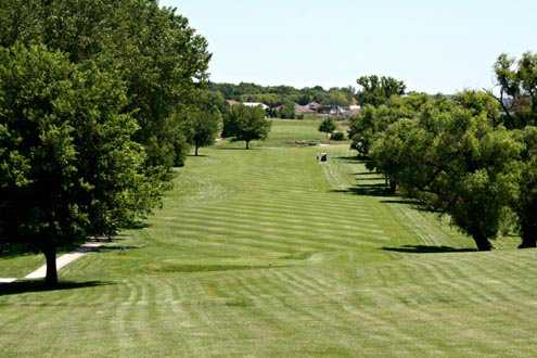 A view of fairway #1 at Rocky Run Golf Course
