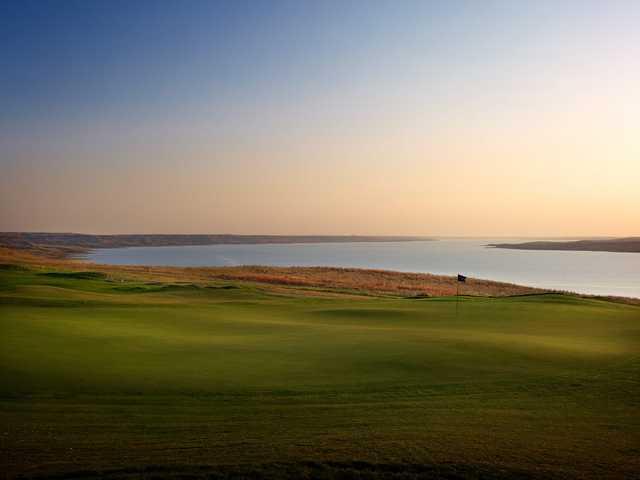 A view of a hole at Sutton Bay Golf