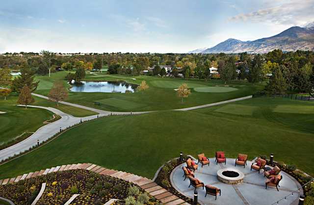 A view from the clubhouse at Riverside Country Club.