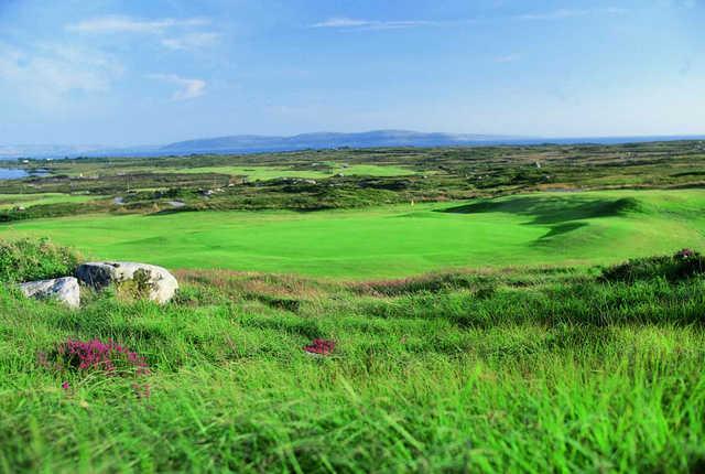 A view of the 15th green at Bearna Golf and Country Club