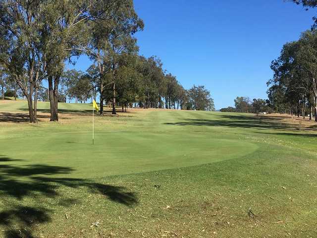 Looking back from a green at Gatton Jubilee Golf Club