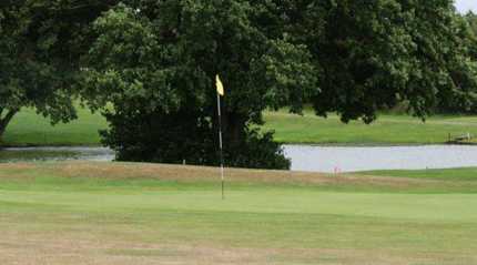 A view of the 8th green at Sutton Hall Golf Club