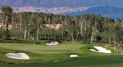 A view of a green protected by bunkers at Cornerstone Club