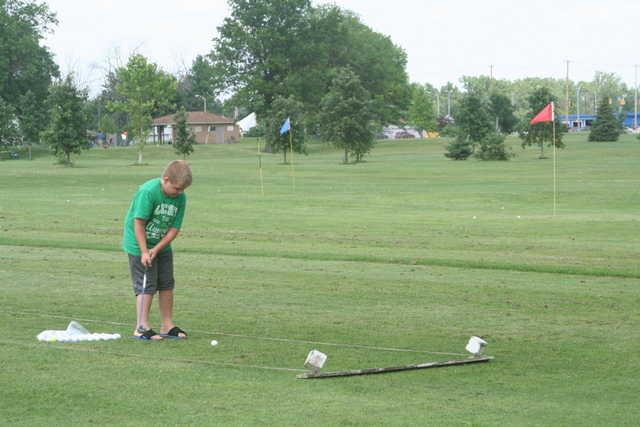 A view of the driving range at McMillen Park Golf Course.