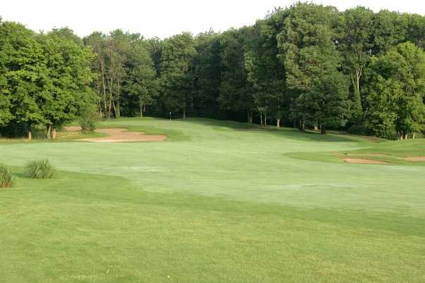 A view of the 16th green at Wood Wind Golf Club