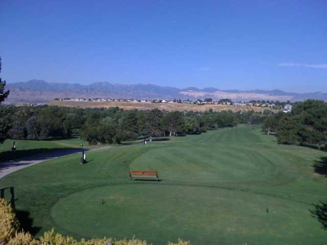 A view of a tee at Hidden Valley Country Club.