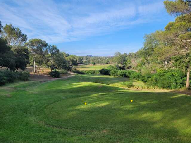 View from a tee box from Academy Golf at Esterel Golf Club.