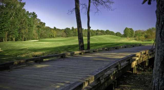 A view over a bridge at Canebrake Golf Club