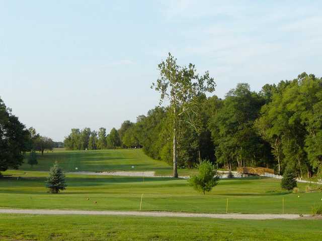 A view of a tee at Angel Hill Golf Course