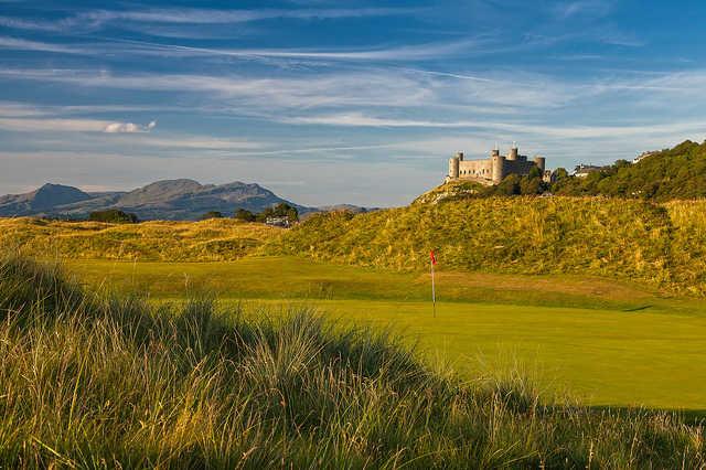 A view of hole #15 at Royal St. David's Golf Club