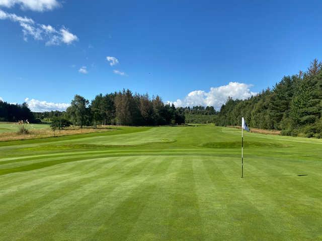 Looking back from a green at Gifford Golf Club.