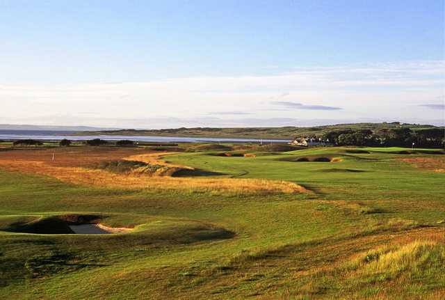 A view of the 1st hole at Craigielaw Golf Club.