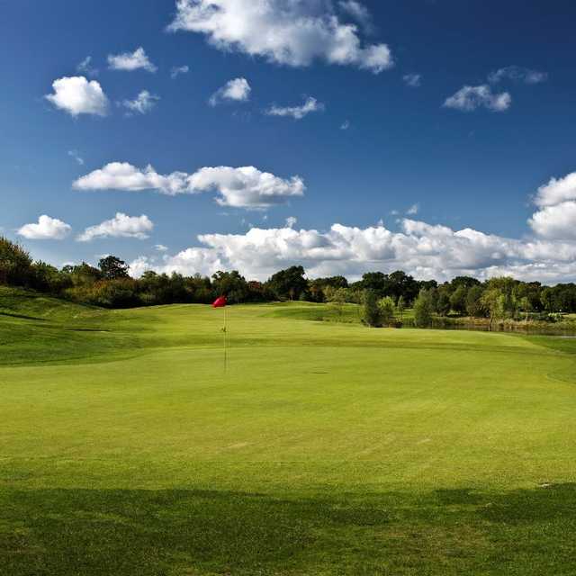 A view of hole #17 at Mill Ride Golf Club