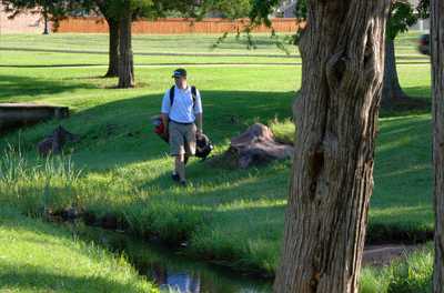 A sunny day view from Pebble Creek Golf Course