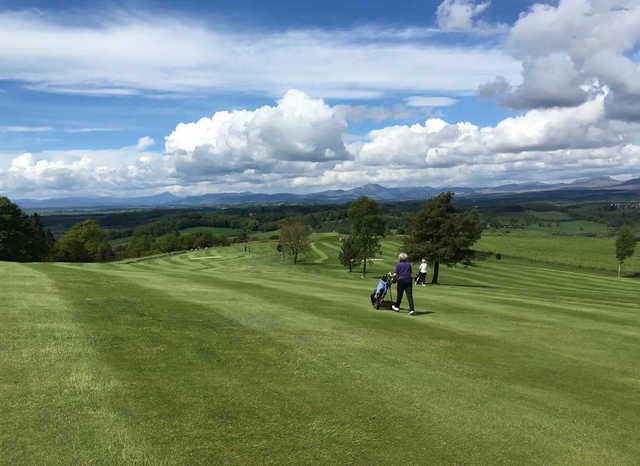 A view of the 4th fairway at Bridge of Allan Golf Club.