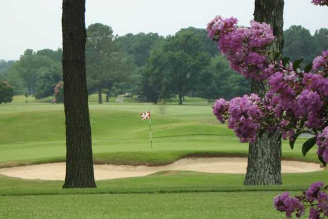 A view of a green at The Country Club of Petersburg.