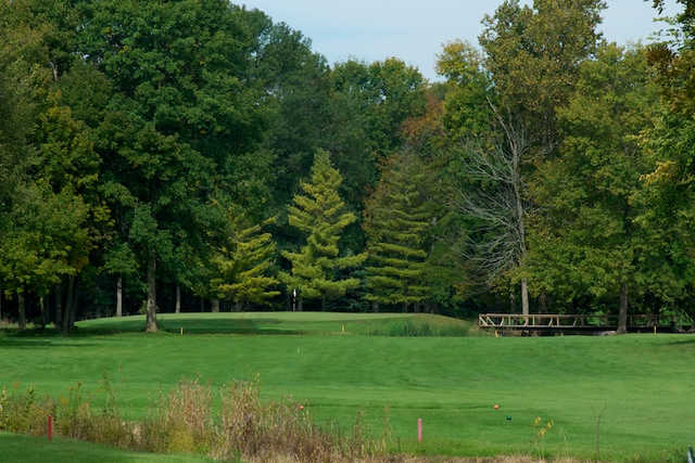 A view of a hole at Cool Lake Golf Course