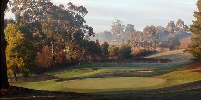 View of the 15th and 13th holes at Trentham Golf Club.