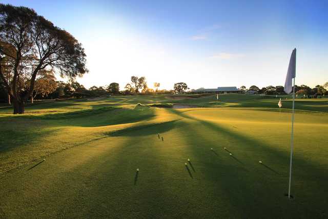A view of the practice area at Rosebud Country Club.