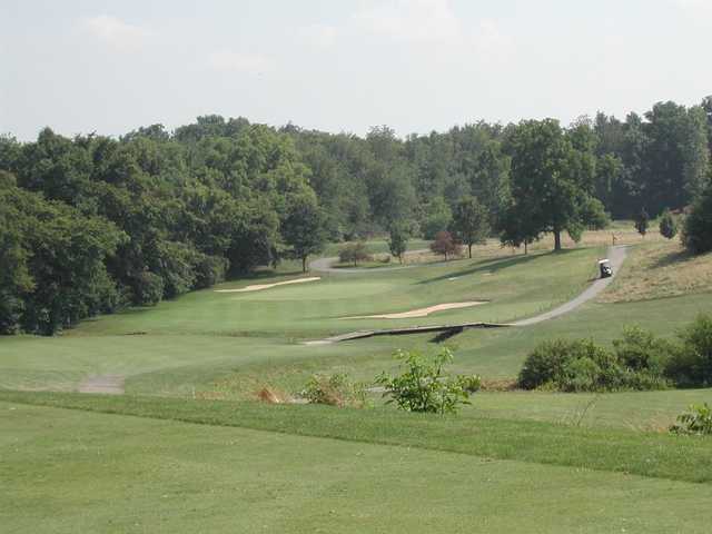 View of a green from the East course at Fox Prairie Golf Club