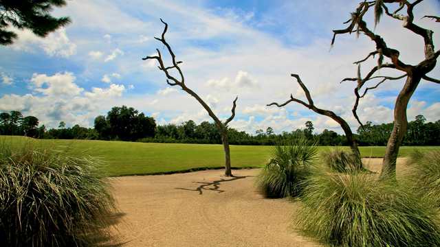 A view of the 10th fairway at Rees Jones Creek Course from Hammock Dunes