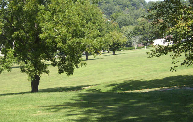 A view of a fairway at Paoli Country Club.
