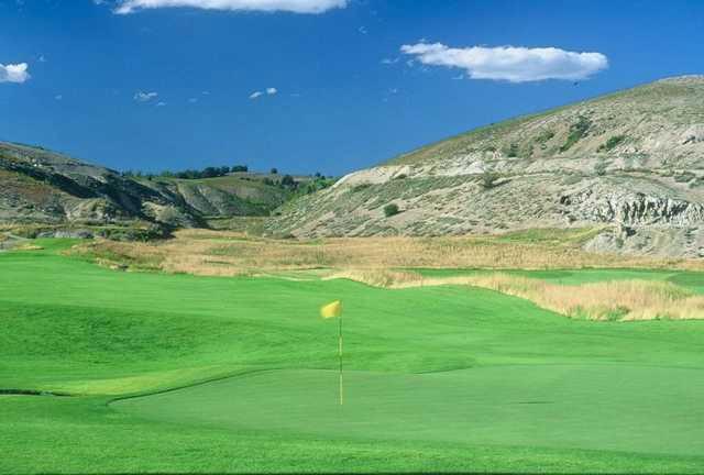 A view of a hole at Old Works