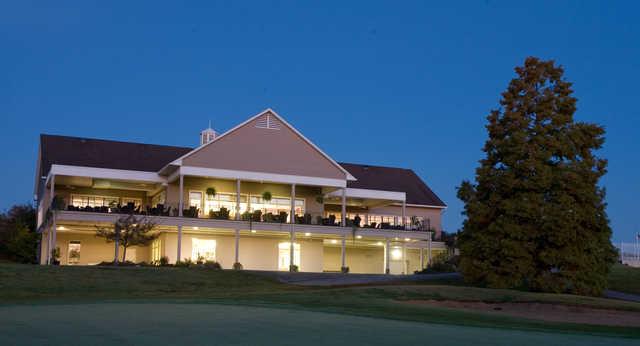 A view from the clubhouse at Oak Meadow Country Club