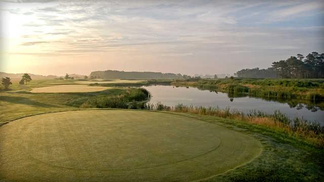 A view of the signature hole #10 at Bayside Resort Golf Club