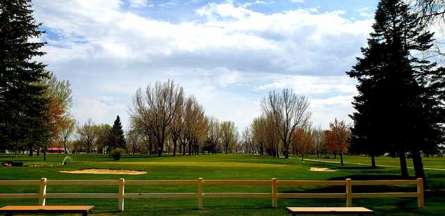 A view over a fence at Sidney Country Club.