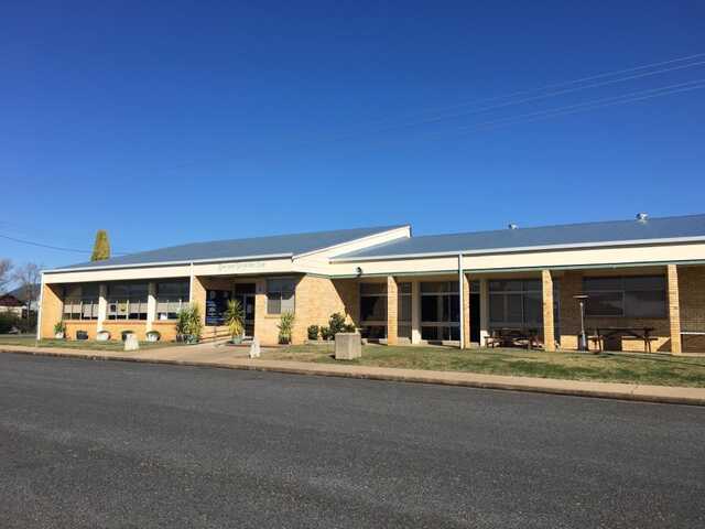 A view of the clubhouse at Bingara Sporting Club.