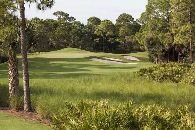 A view of a green at Bay Colony Golf Club.