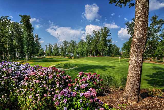 A splendid view of a green at Ledges Golf Course