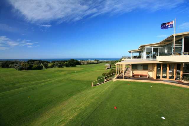 A view of the clubhouse at Flinders Golf Club.