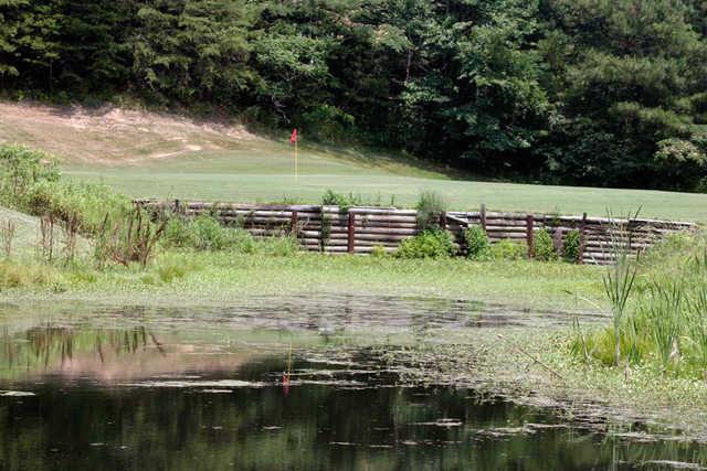 A view over the water from Red at Mountain View Golf Course