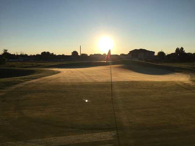 Morning view of a green at Old Drovers Run Golf