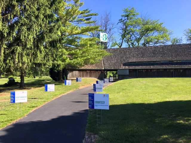 A view of the clubhouse at Rocky Ford Par Three.