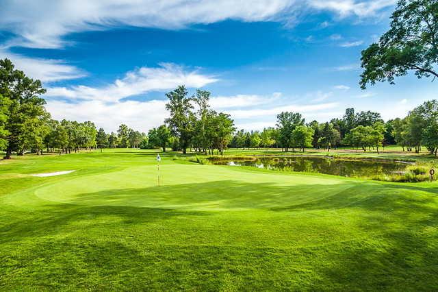 A view of the 13th green at Rhin Golf Club.
