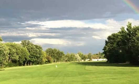 View of fairway #9 at Assiniboine Golf Club