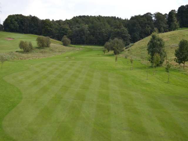 Looking down the fairway on the 3rd hole at Hawkesyard Golf Course
