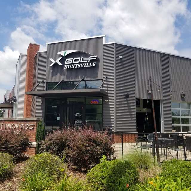 View from the entrance at X-Golf Huntsville.