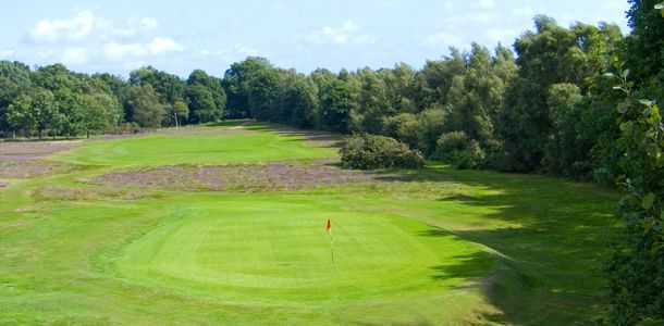 Tight green and tough approach to the 12th green at Piltdown