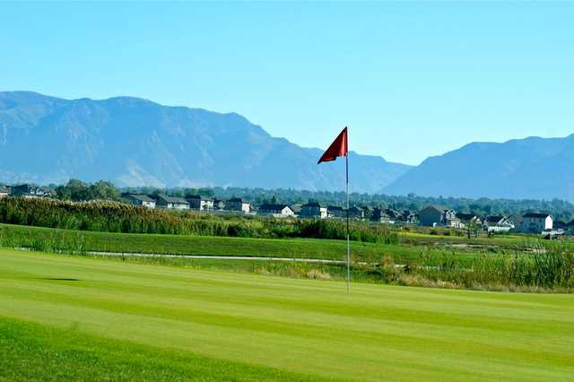 A view of a hole at Crane Field Golf Course
