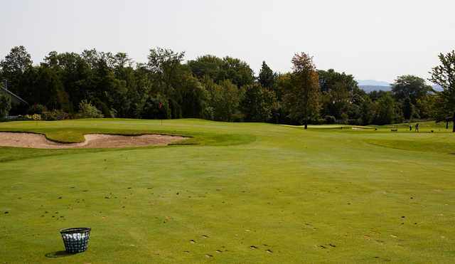 A view of a green at Burlington Country Club.