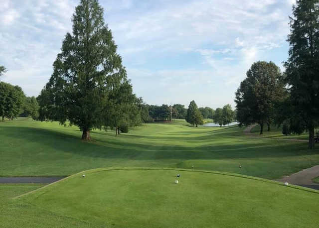 A view of a tee at Western Hills Country Club.