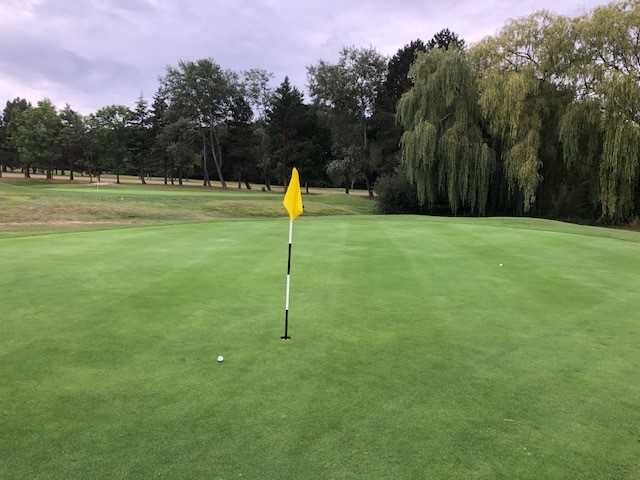 View from a green at Arrowe Park Municipal Golf Course.
