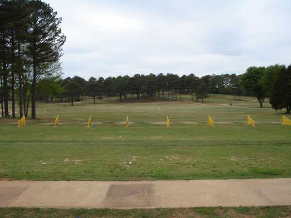 A view of the driving range at Stoney Brook Golf Course