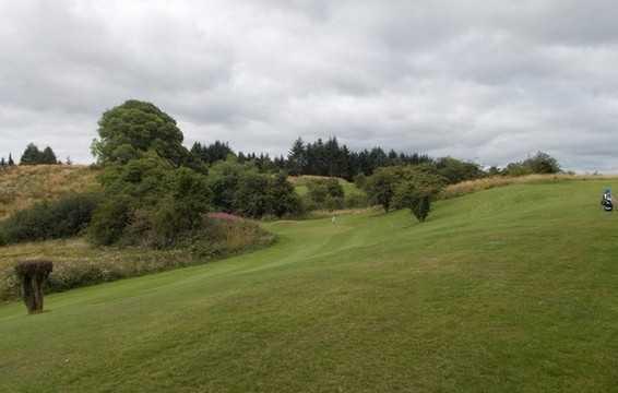 A tough looking tee shot on the Wee Course at Whitecraigs Golf Club